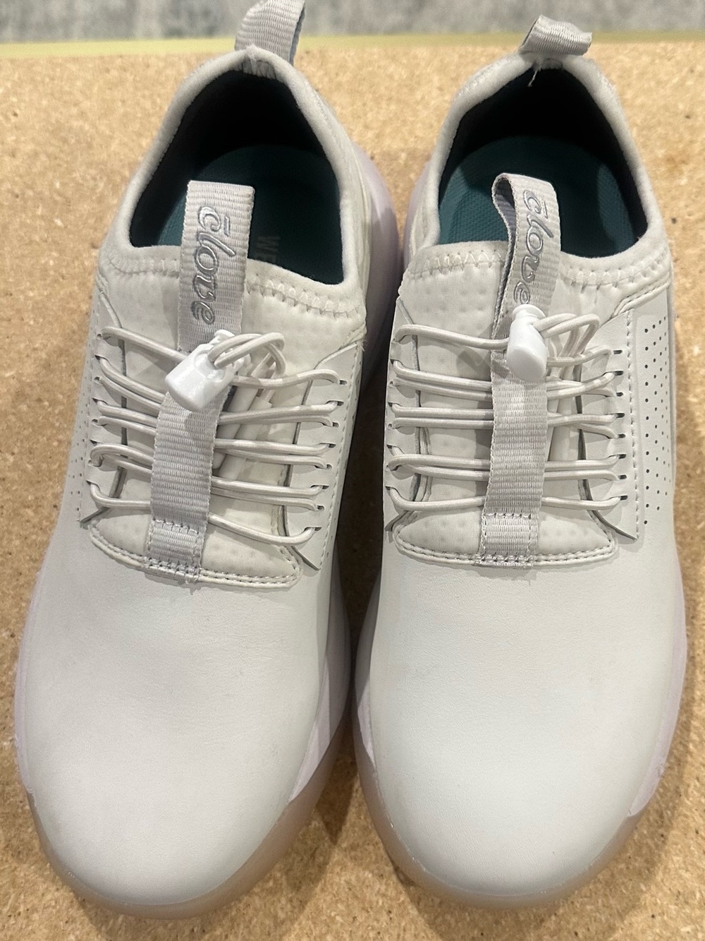 Women’s White Athletic Slip-On Shoes with Easy Toggle Lacing